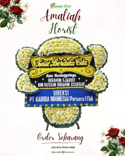 Papan Bunga Duka di Paket Agung